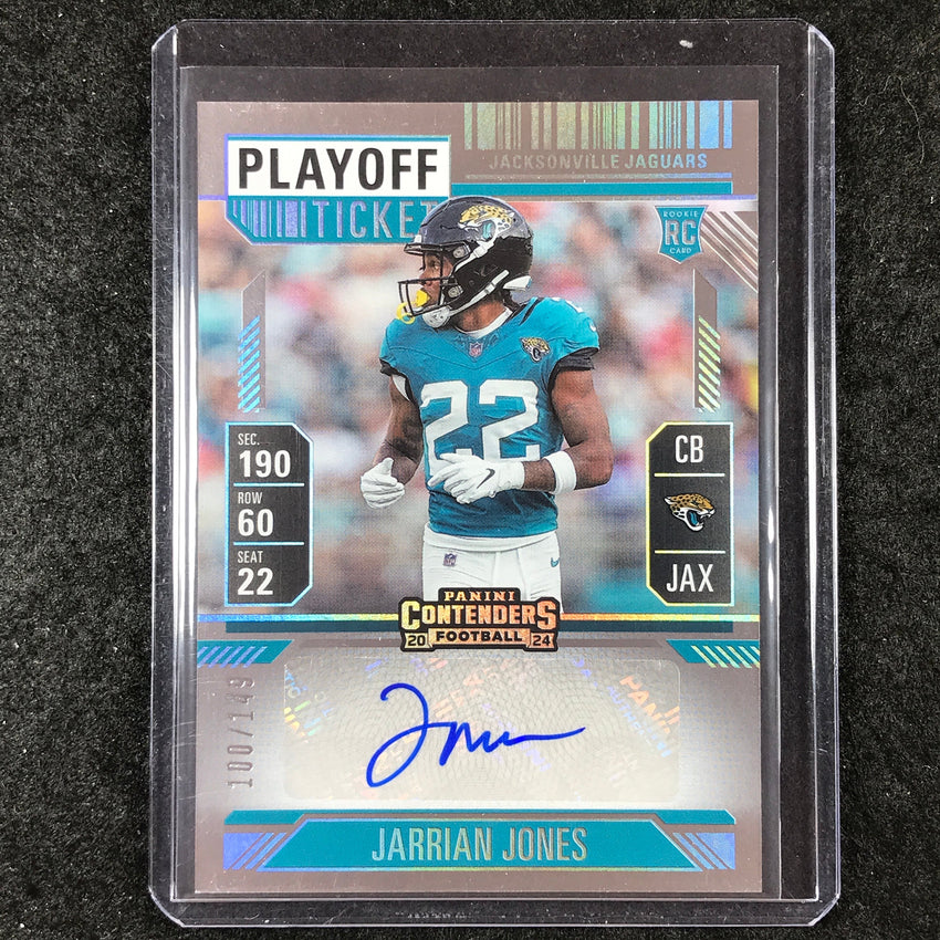 2024 Contenders Football JARRIAN JONES Rookie Playoff Ticket Auto 100/149 #259