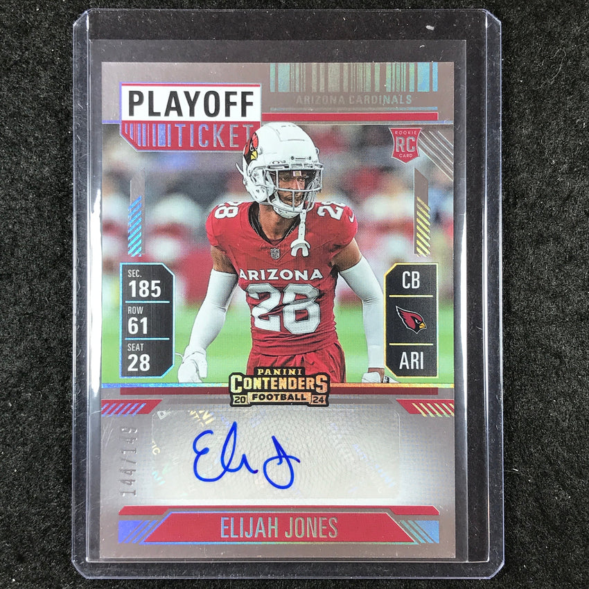 2024 Contenders Football ELIJAH JONES Rookie Playoff Ticket Auto 144/149 #262