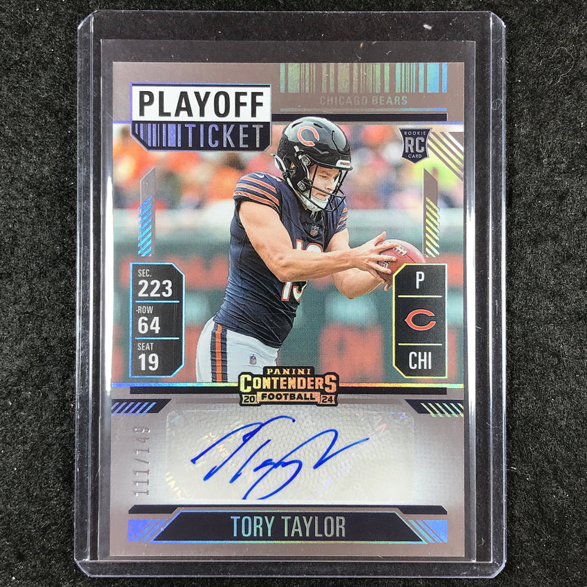 2024 Contenders Football TORY TAYLOR Rookie Playoff Ticket Auto 111/149 #302