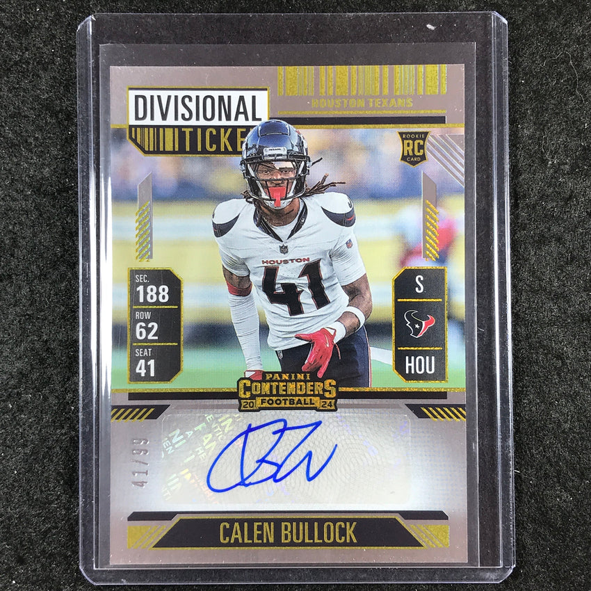 2024 Contenders Football CALEN BULLOCK Rookie Divisional Ticket Auto 41/99 #212