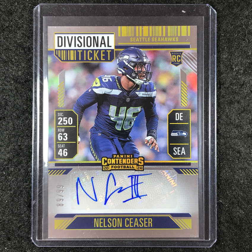 2024 Contenders Football NELSON CEASER Rookie Divisional Ticket Auto 89/99 #288