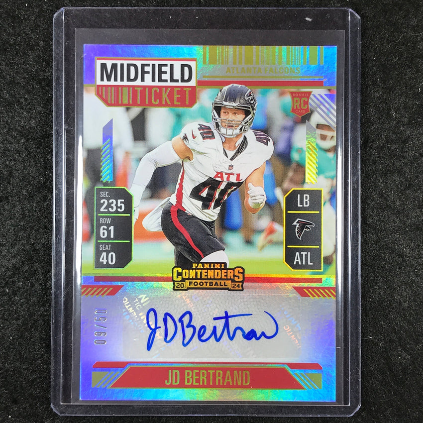 2024 Contenders Football JD BERTRAND Rookie Midfield Ticket Auto 9/50 #243