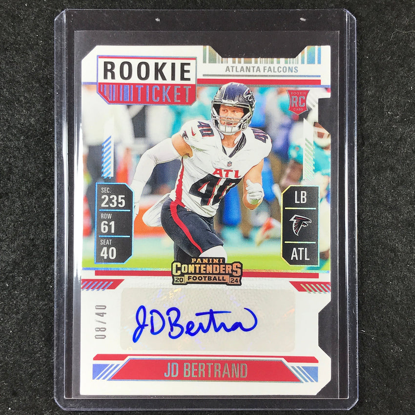 2024 Contenders Football JD BERTRAND Rookie Ticket Stub Auto 8/40 #243