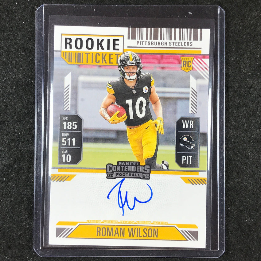 2024 Contenders Football ROMAN WILSON RPS Rookie Ticket Auto Variation #124