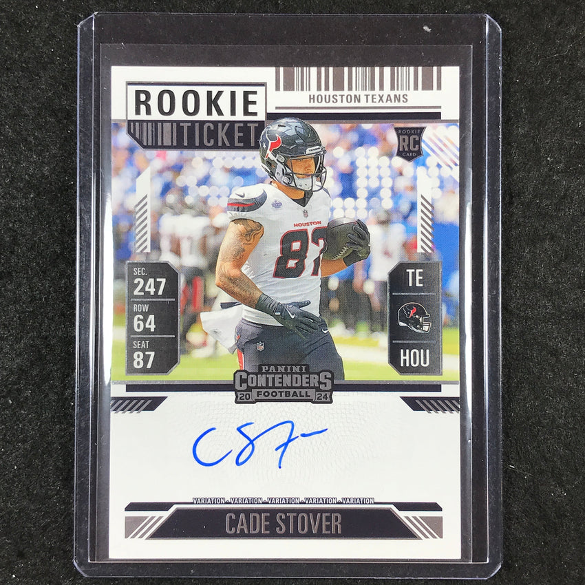2024 Contenders Football CADE STOVER RPS Rookie Ticket Auto Variation #130