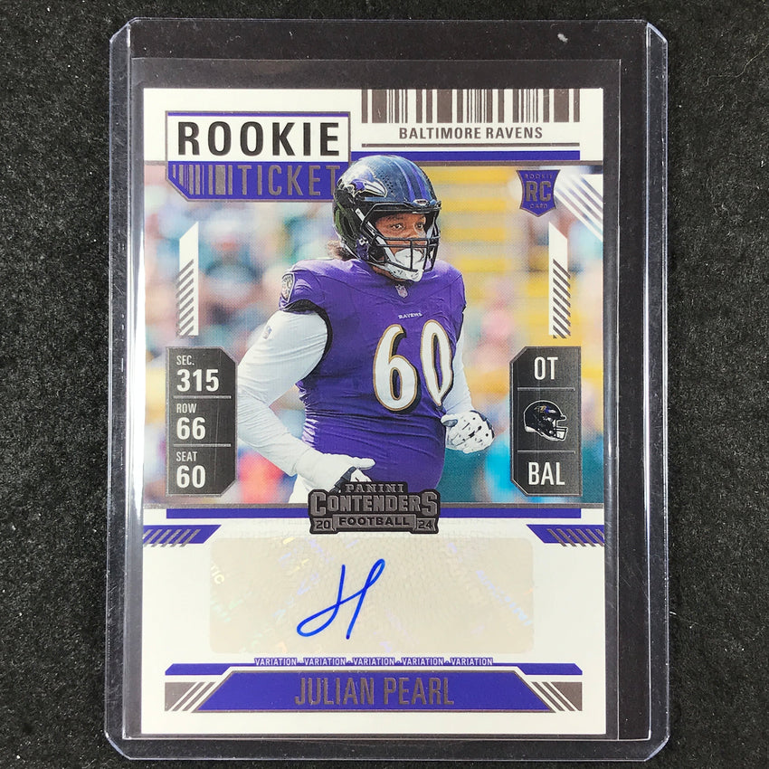 2024 Contenders Football JULIAN PEARL Rookie Ticket Auto Variation #157