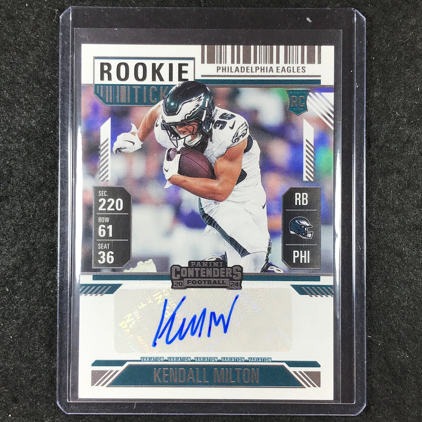 2024 Contenders Football KENDALL MILTON Rookie Ticket Auto Variation #177