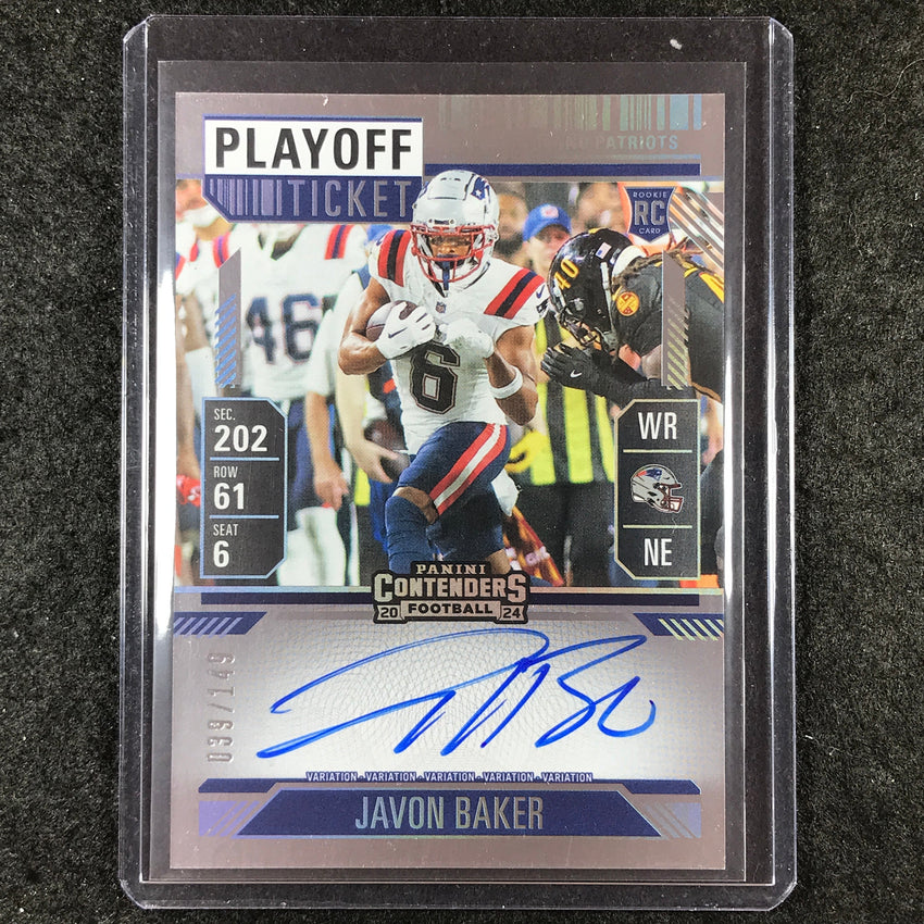 2024 Contenders JAVON BAKER RPS Rookie Playoff Ticket Auto Variation 39/149 #142