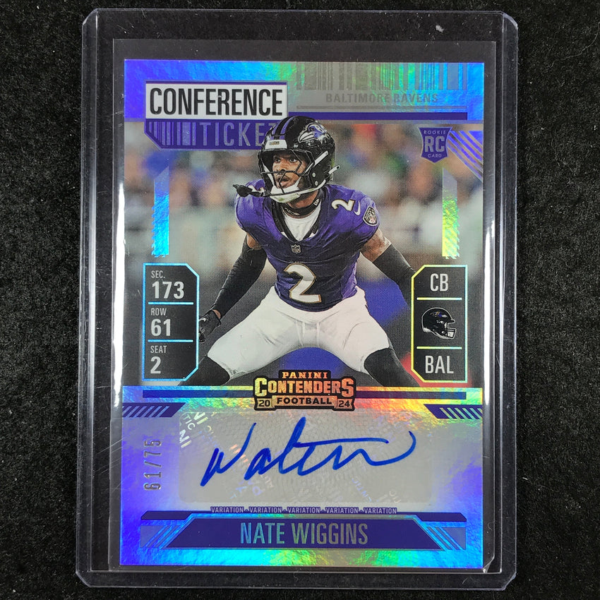 2024 Contenders NATE WIGGINS Rookie Conference Ticket Auto Variation 61/75 #150