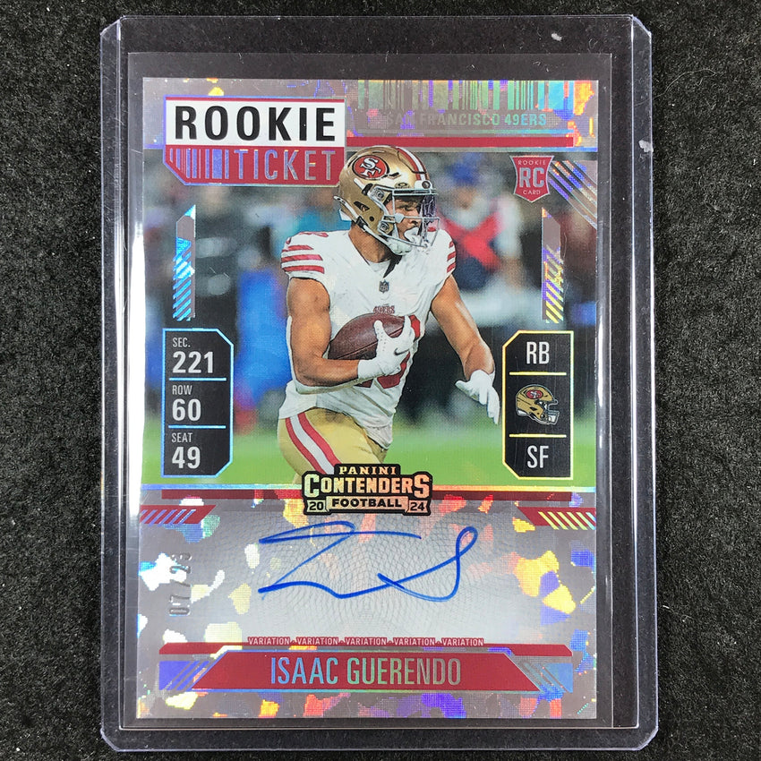 2024 Contenders ISAAC GUERENDO RPS Rookie Ticket Auto Variation Cracked Ice 7/23