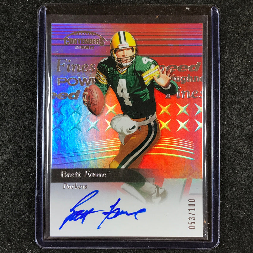 2024 Contenders Football BRETT FAVRE 1999 Contenders Speed Red Auto 53/100