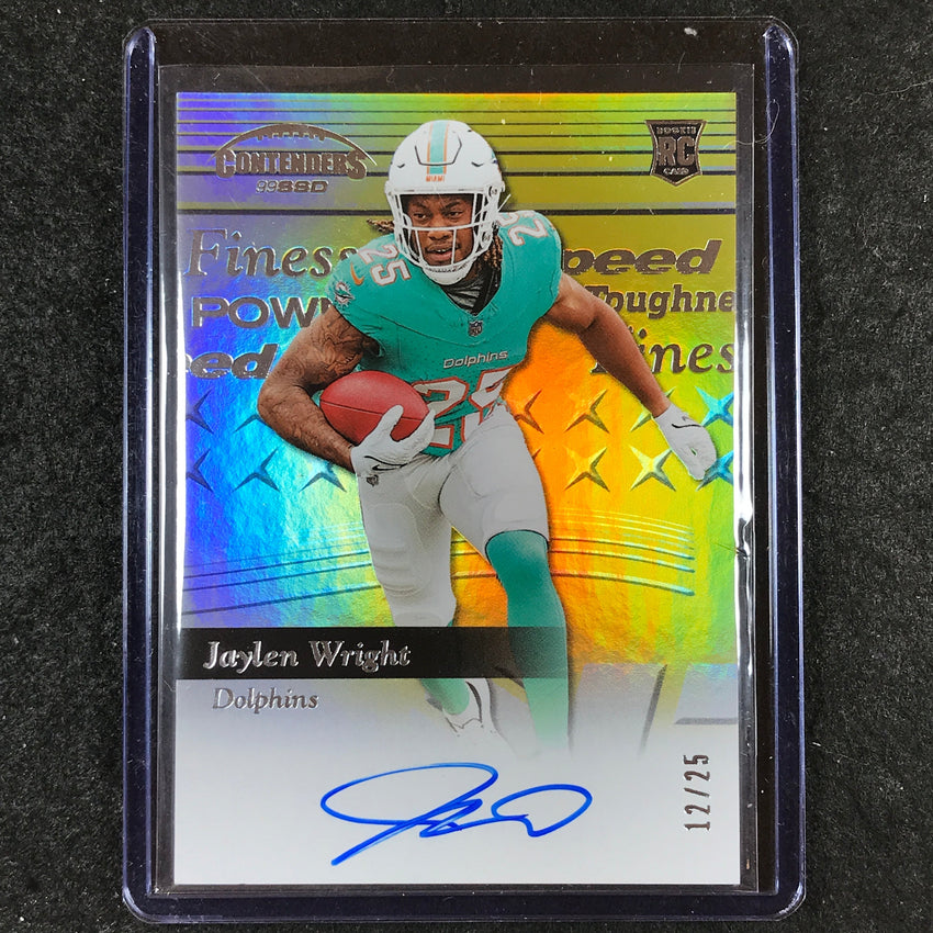 2024 Contenders Football JAYLEN WRIGHT 1999 Contenders Finesse Gold 12/25