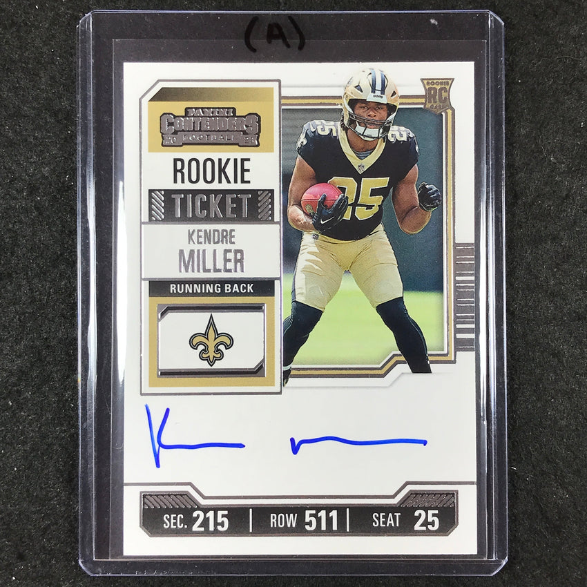 2024 Contenders Football KENDRE MILLER 2023 Update Rookie Ticket Auto #122 (A)