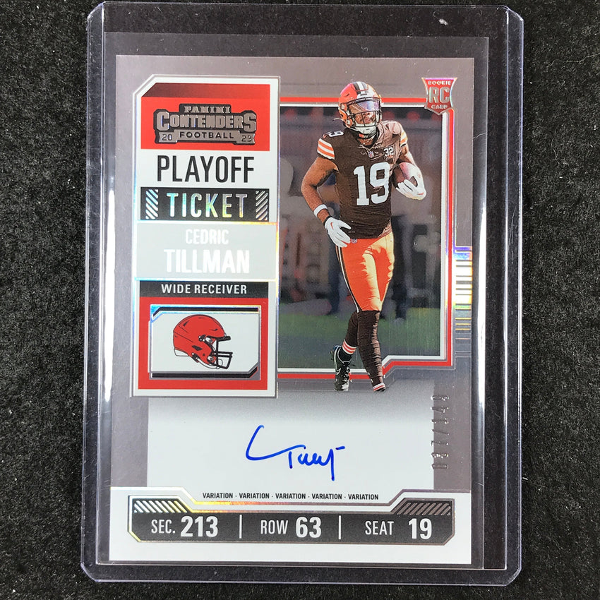 2024 Contenders CEDRIC TILLMAN 2023 Update Rookie Playoff Ticket Auto 37/149