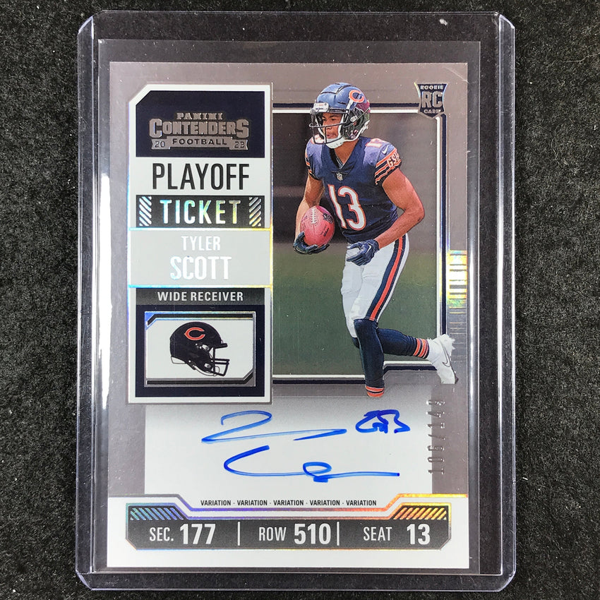 2024 Contenders TYLER SCOTT 2023 Update Rookie Playoff Ticket Auto 106/149 #138
