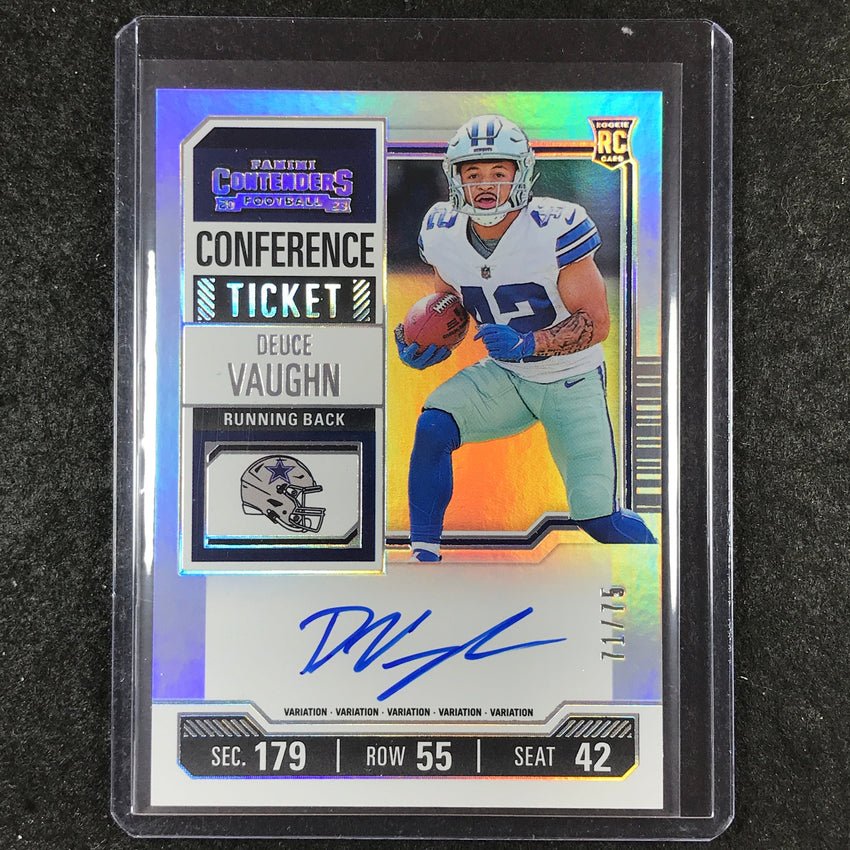 2024 Contenders DEUCE VAUGHN 2023 Update Rookie Conference Ticket Auto 71/75