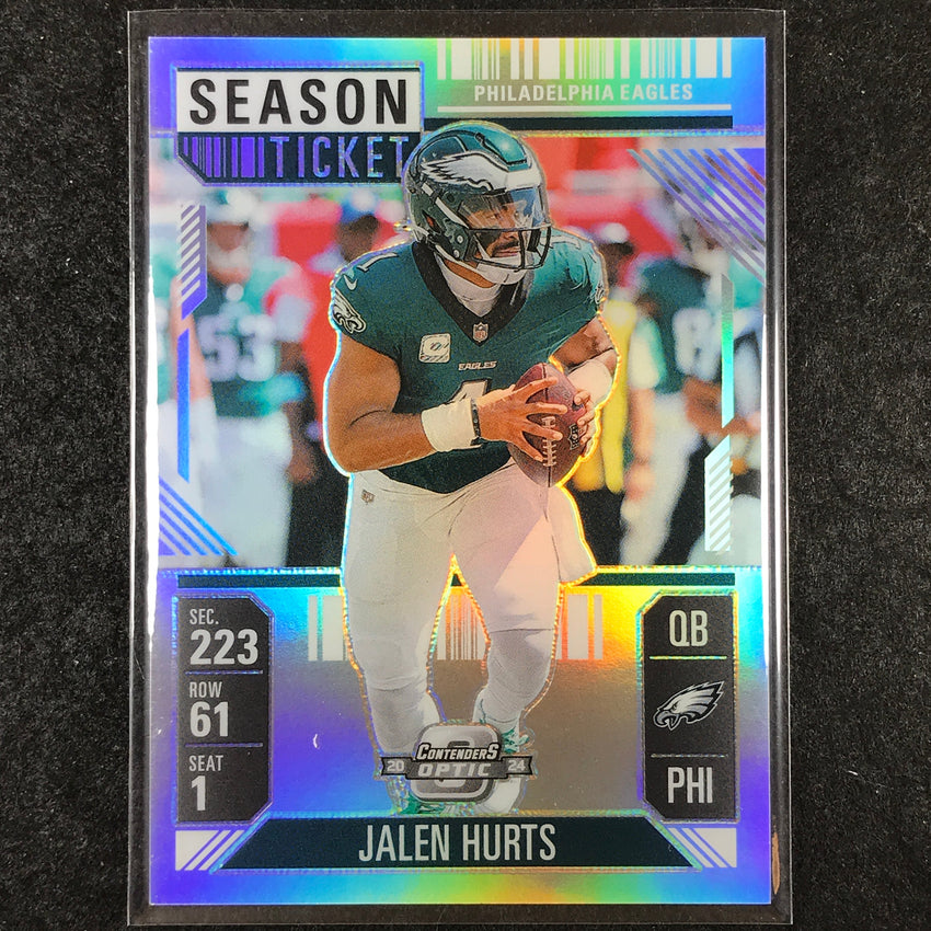 2024 Contenders Optic Football JALEN HURTS Season Ticket Silver #44
