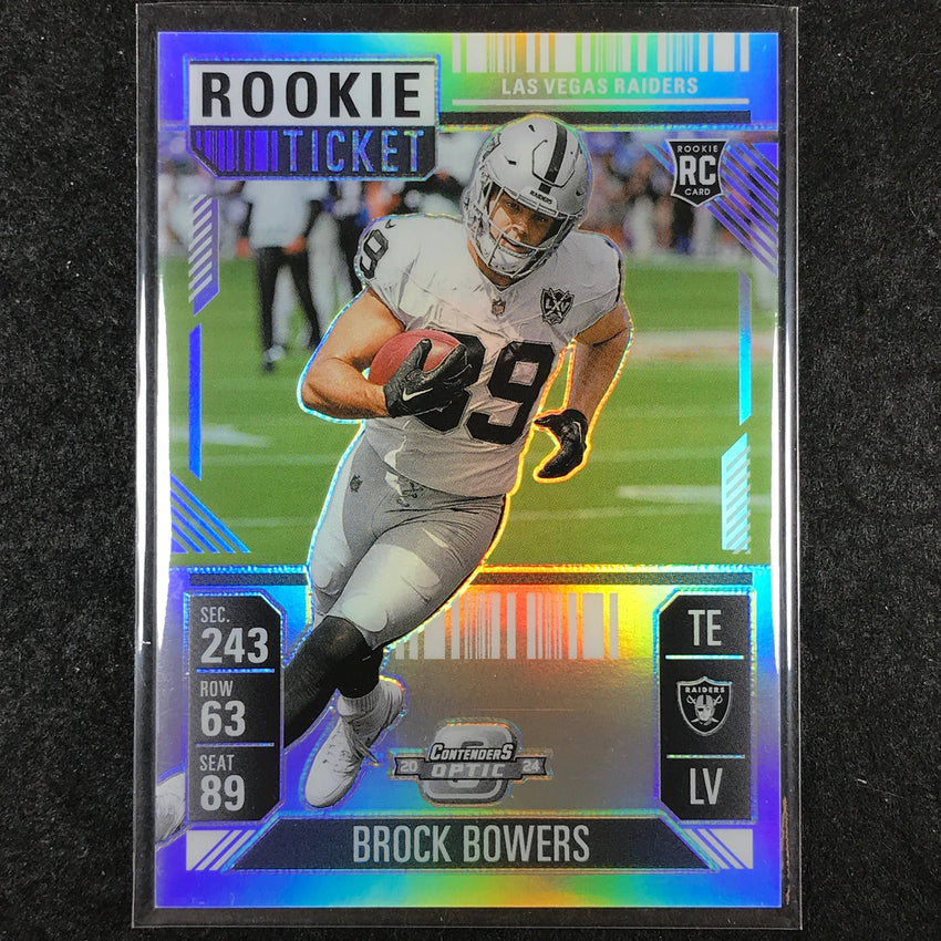 2024 Contenders Optic Football BROCK BOWERS Rookie Ticket Silver #66
