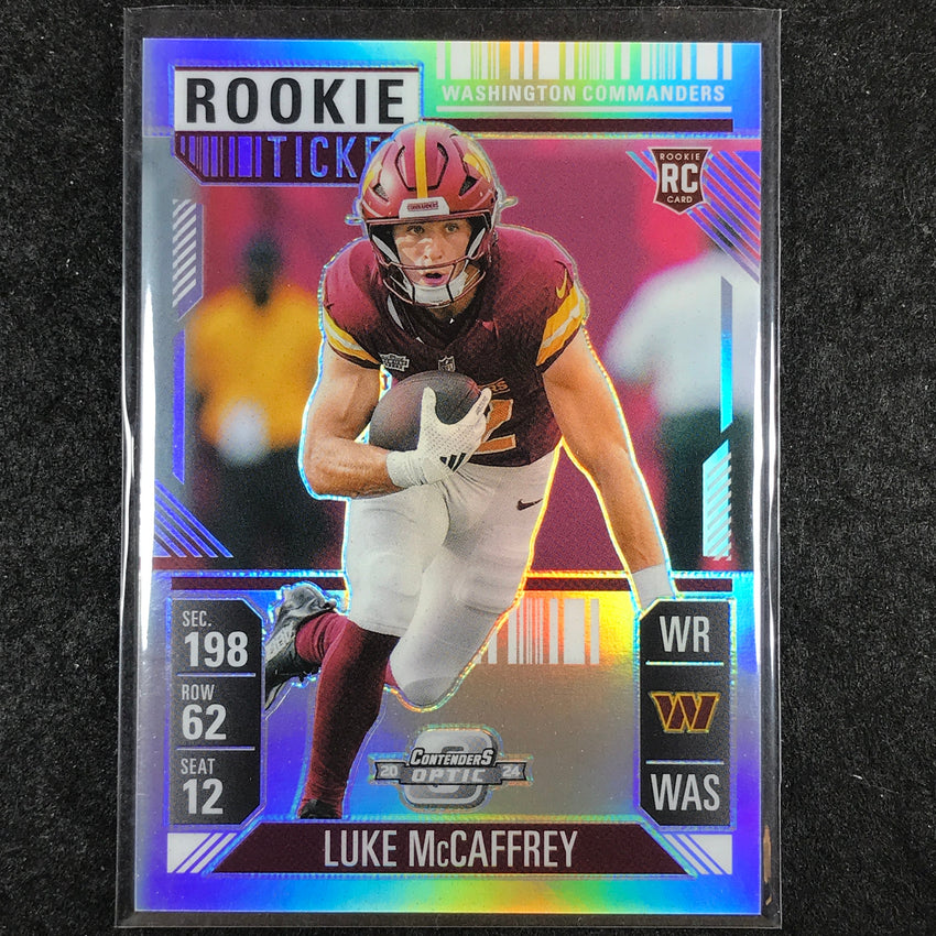 2024 Contenders Optic Football LUKE MCCAFFREY Rookie Ticket Silver #84