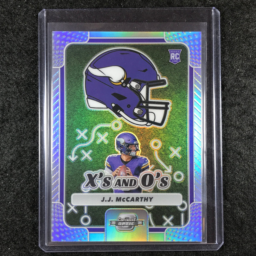 2024 Contenders Optic Football J.J. MCCARTHY X's and O's Rookie Silver #JMY