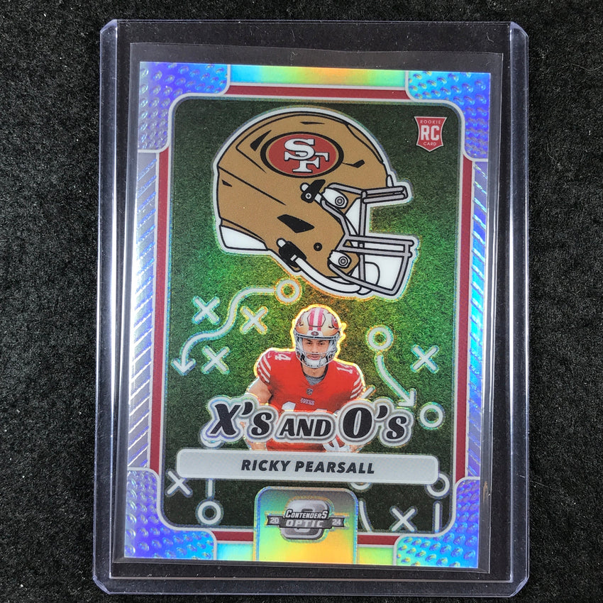 2024 Contenders Optic Football RICKY PEARSALL X's and O's Rookie Silver #RPL