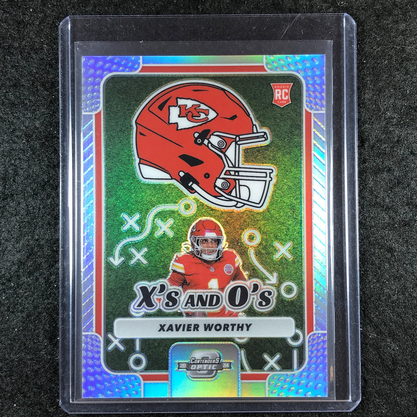 2024 Contenders Optic Football XAVIER WORTHY X's and O's Rookie Silver #XWY