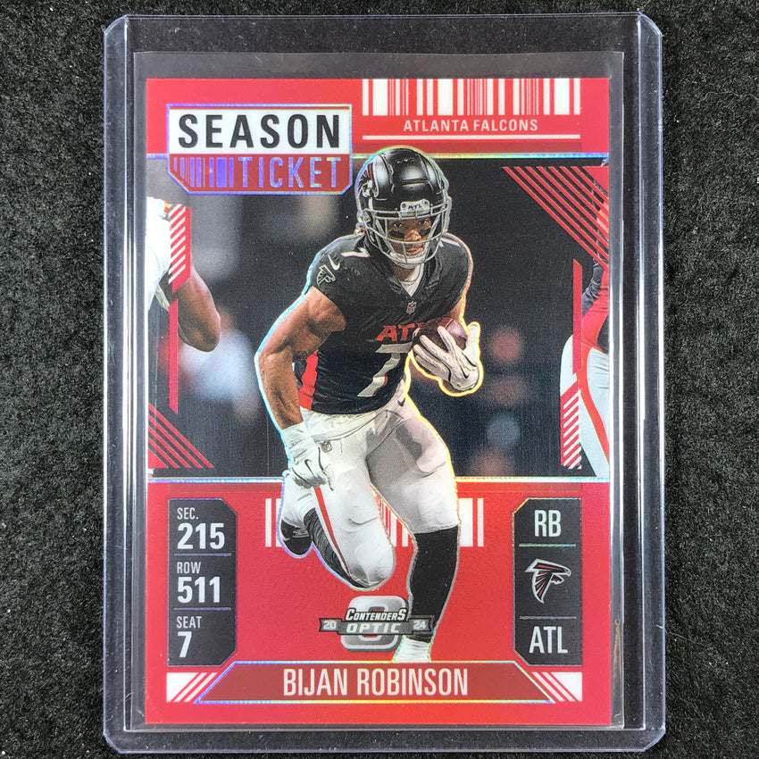 2024 Contenders Optic Football BIJAN ROBINSON Season Ticket Red 101/199 #4