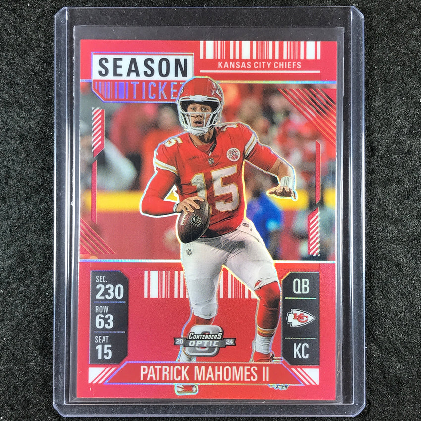 2024 Contenders Optic Football PATRICK MAHOMES II Season Ticket Red 170/199 #27
