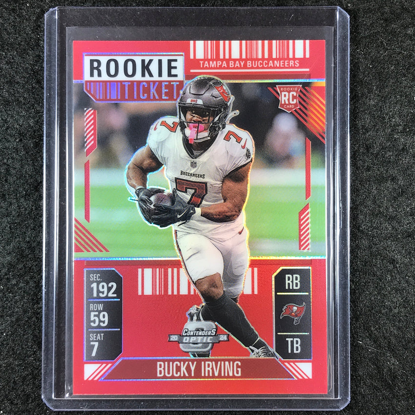 2024 Contenders Optic Football BUCKY IRVING Rookie Ticket Red 106/199 #67