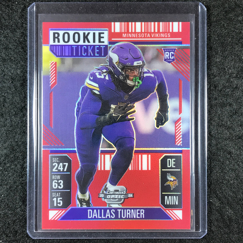 2024 Contenders Optic Football DALLAS TURNER Rookie Ticket Red 44/199 #69