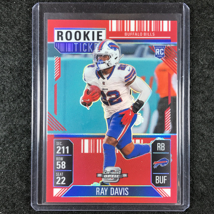 2024 Contenders Optic Football RAY DAVIS Rookie Ticket Red 28/199 #91