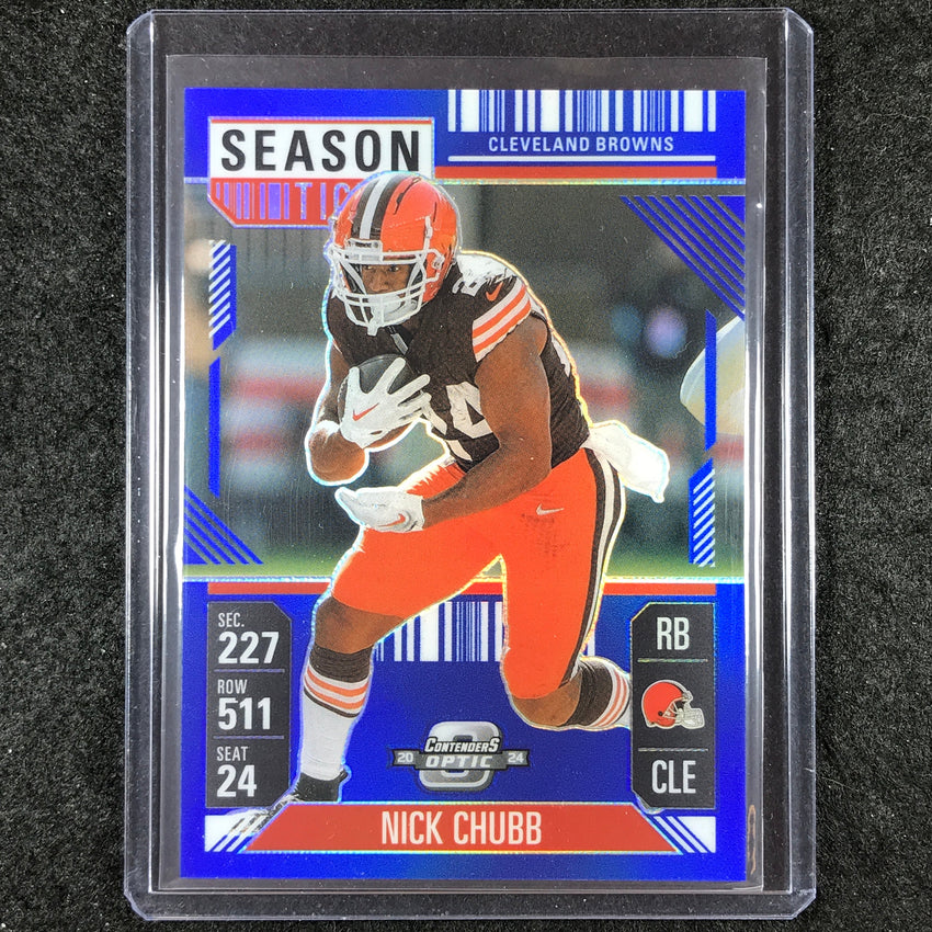 2024 Contenders Optic Football NICK CHUBB Season Ticket Blue 38/99 #13