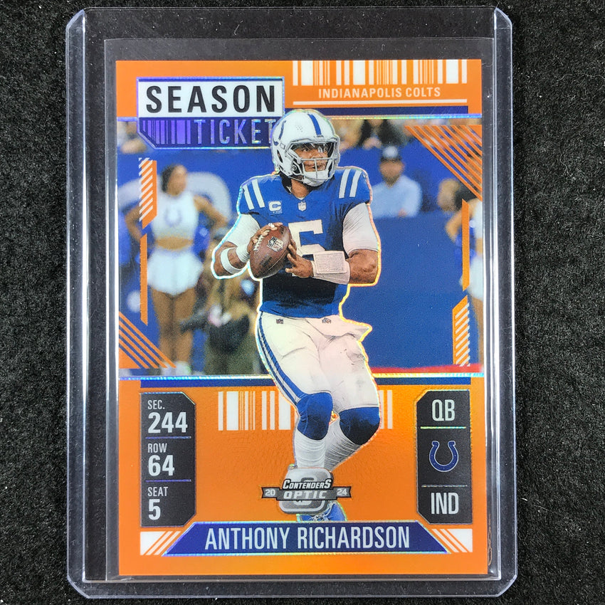2024 Contenders Optic Football ANTHONY RICHARDSON Season Ticket Orange 18/75 #23
