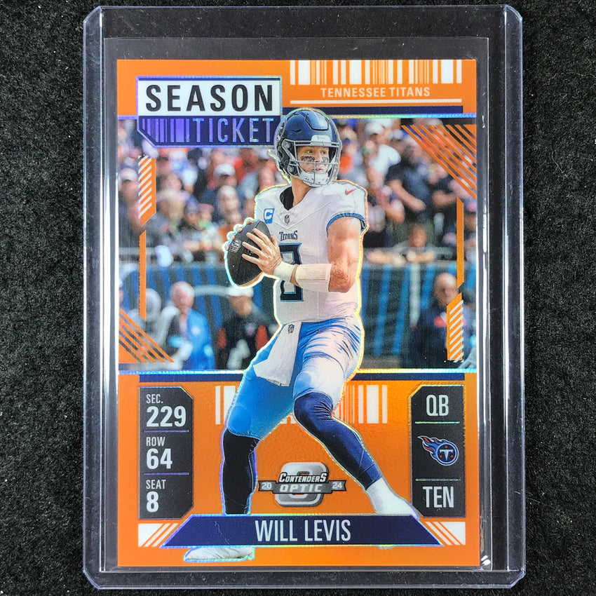 2024 Contenders Optic Football WILL LEVIS Season Ticket Orange 55/75 #54