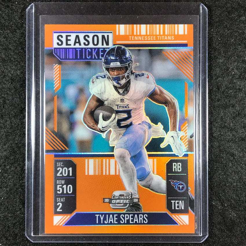 2024 Contenders Optic Football TYJAE SPEARS Season Ticket Orange 41/75 #55