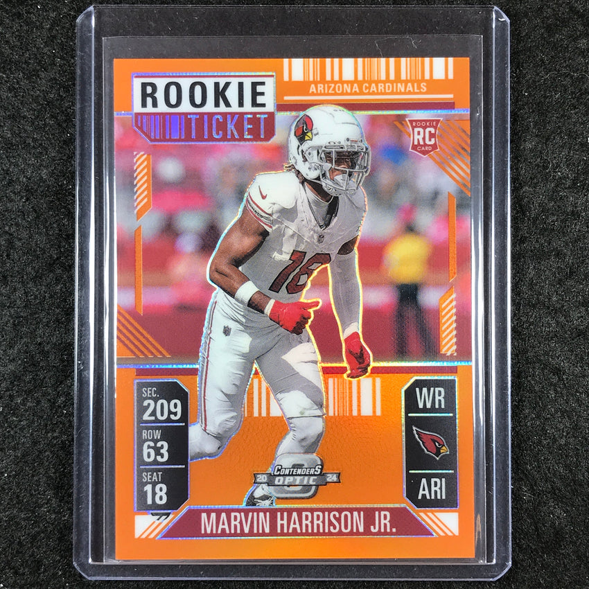 2024 Contenders Optic Football MARVIN HARRISON JR. Rookie Ticket Orange 39/75