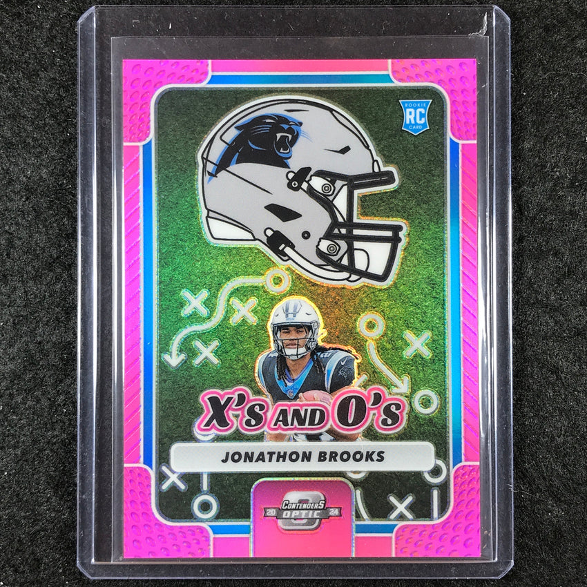 2024 Contenders Optic Football JONATHON BROOKS X's and O's Rookie Pink 45/75