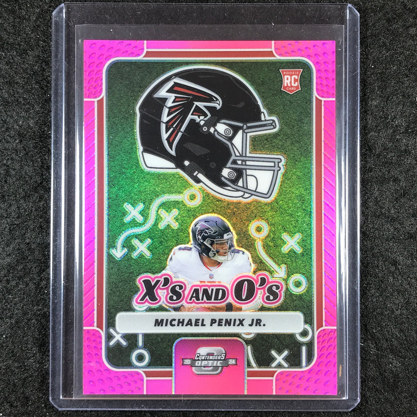 2024 Contenders Optic Football MICHAEL PENIX JR. X's and O's Rookie Pink 34/75