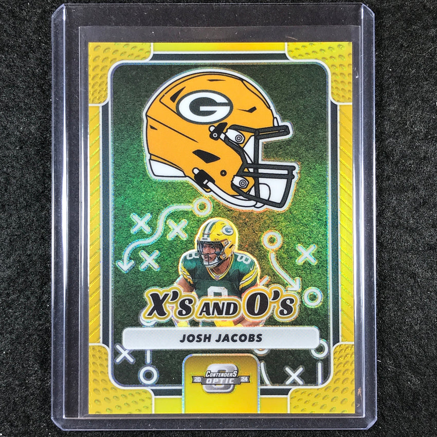 2024 Contenders Optic Football JOSH JACOBS X's and O's Gold 10/10