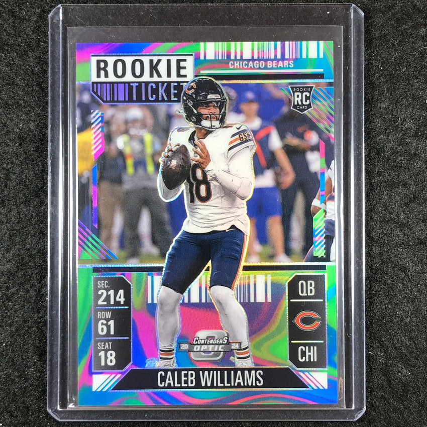 2024 Contenders Optic Football CALEB WILLIAMS Rookie Ticket Neon Marble 2/4 #68