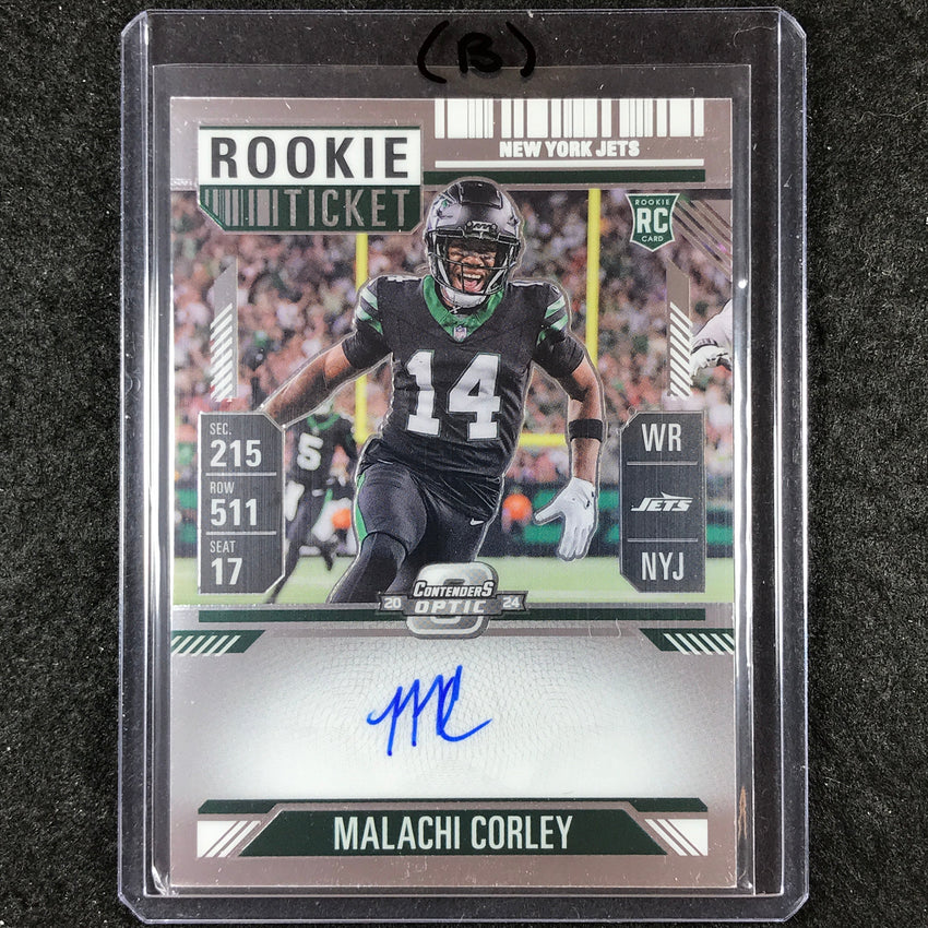 2024 Contenders Optic Football MALACHI CORLEY RPS Rookie Ticket Auto #111 (B)