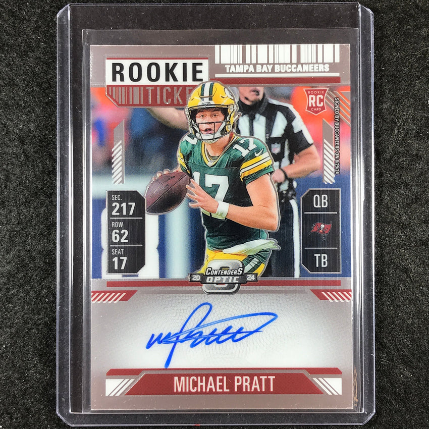 2024 Contenders Optic Football MICHAEL PRATT RPS Rookie Ticket Auto Base #128