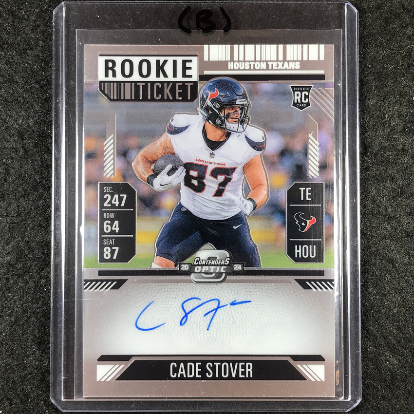 2024 Contenders Optic Football CADE STOVER RPS Rookie Ticket Auto Base #130 (B)