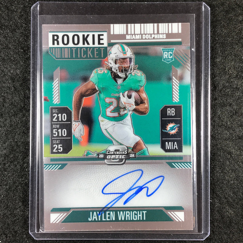 2024 Contenders Optic Football JAYLEN WRIGHT RPS Rookie Ticket Auto Base #132