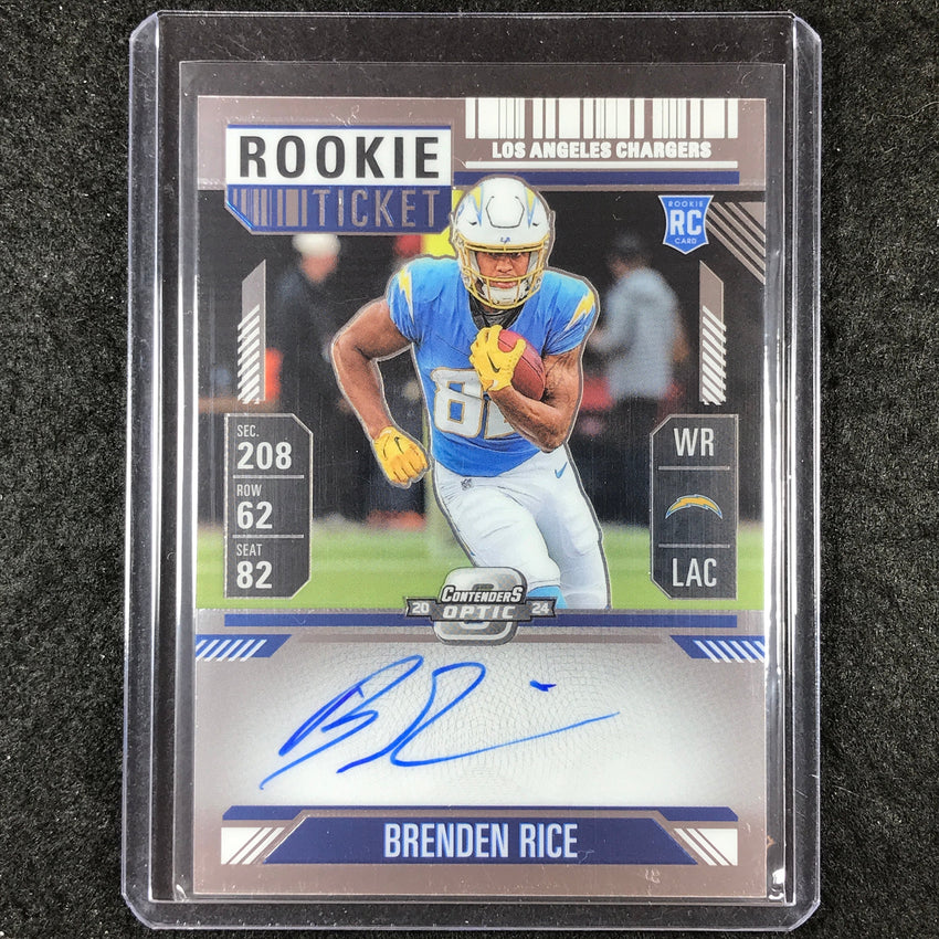 2024 Contenders Optic Football BRENDEN RICE RPS Rookie Ticket Auto Base #134