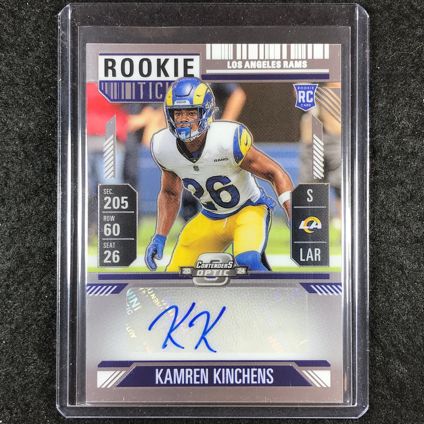 2024 Contenders Optic Football KAMREN KINCHENS Rookie Ticket Auto Base #167