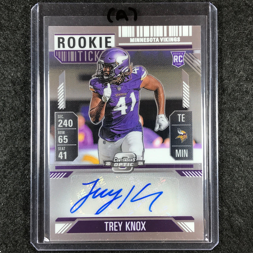 2024 Contenders Optic Football TREY KNOX Rookie Ticket Auto Base #174 (A)