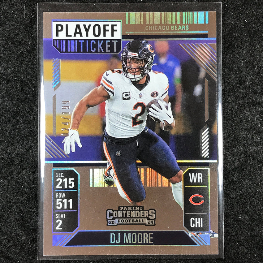 2024 Contenders Football DJ MOORE Playoff Ticket 24/199 #18