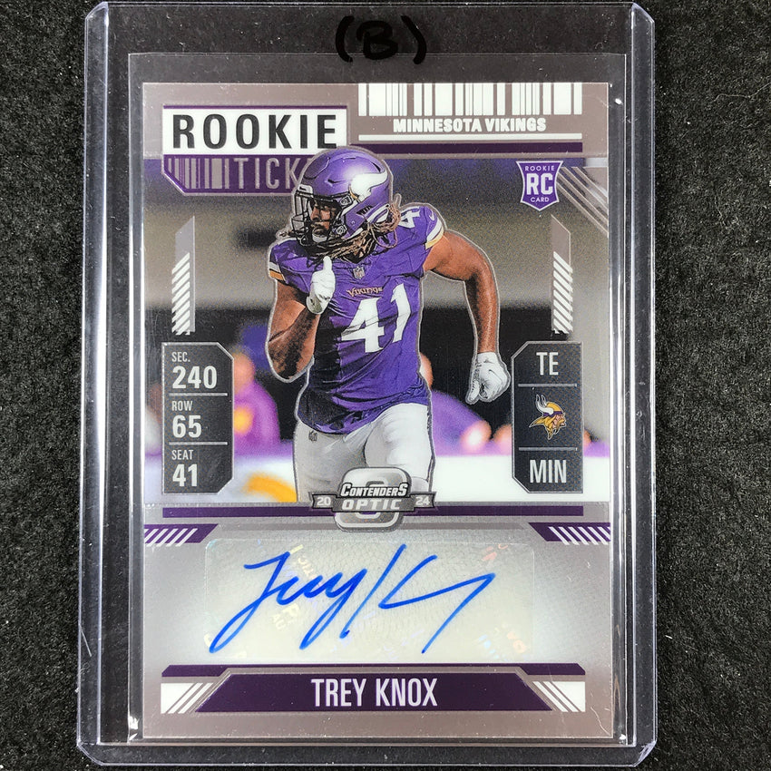2024 Contenders Optic Football TREY KNOX Rookie Ticket Auto Base #174 (B)
