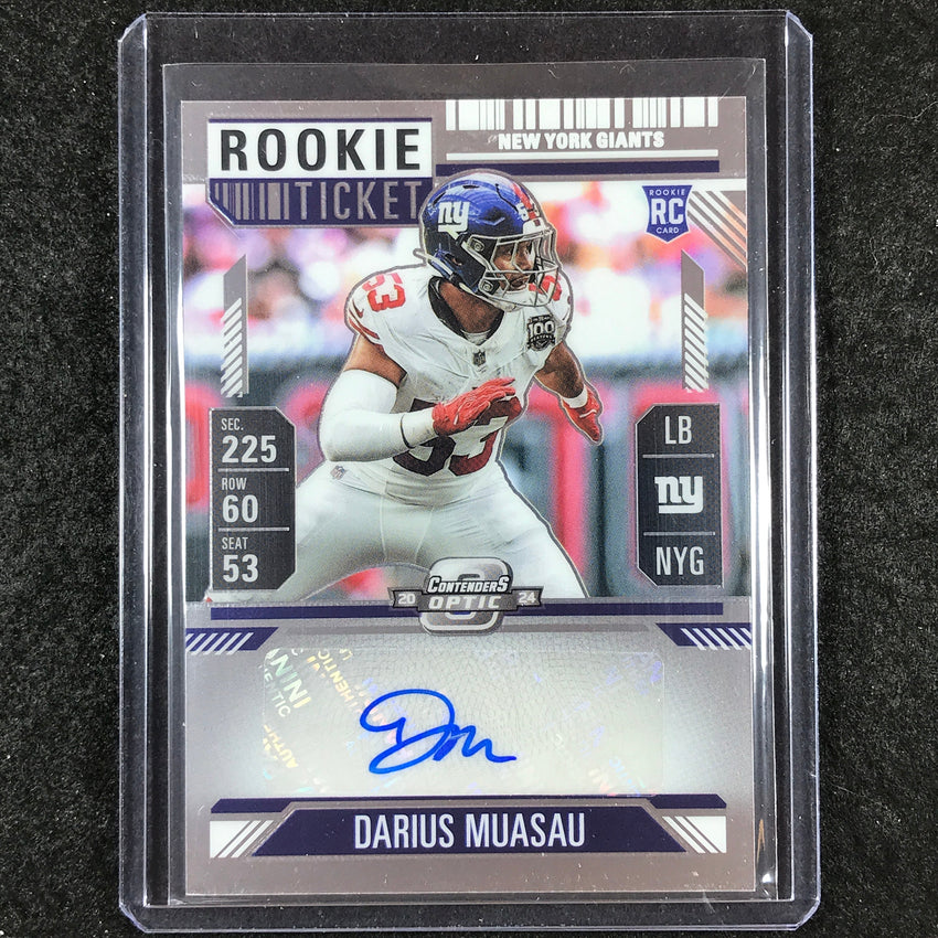 2024 Contenders Optic Football DARIUS MUASAU Rookie Ticket Auto Base #191